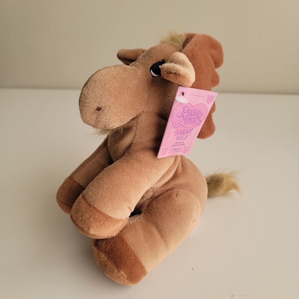 Vintage Precious Moments Tender Tails 1998 LE‎ Canada Moose Plush 7in NEW